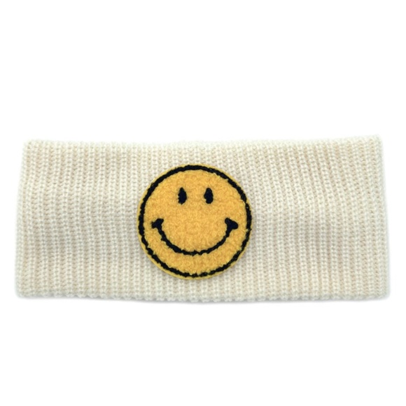SMILE PATCHED EARMUFF HEADBAND - Picture 2 of 2